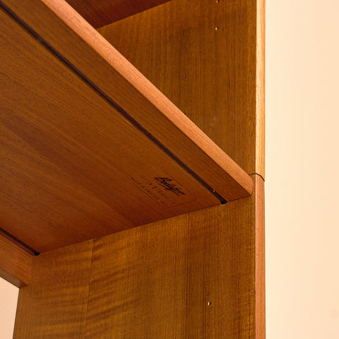Swedish bookshelf in teak by B. Fridhagen for Bodafors