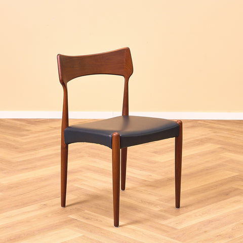 Danish dining chairs in teak by Bernard Peterson and Son