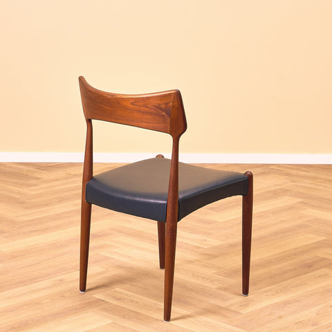 Danish dining chairs in teak by Bernard Peterson and Son