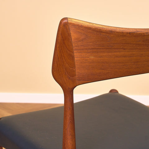 Danish dining chairs in teak by Bernard Peterson and Son