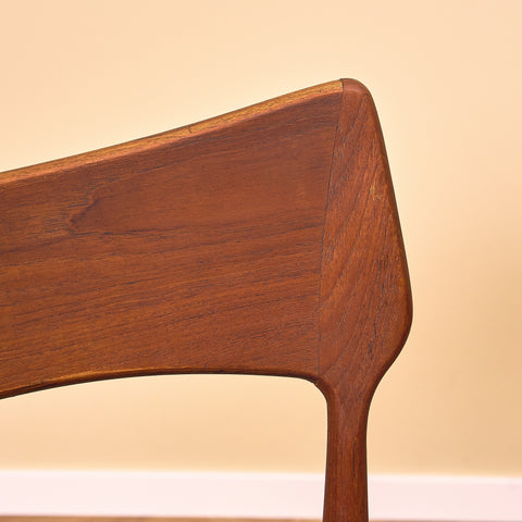 Danish dining chairs in teak by Bernard Peterson and Son