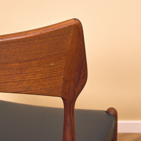 Danish dining chairs in teak by Bernard Peterson and Son