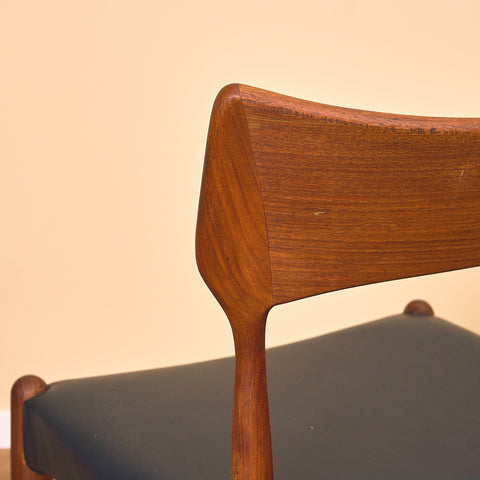 Danish dining chairs in teak by Bernard Peterson and Son