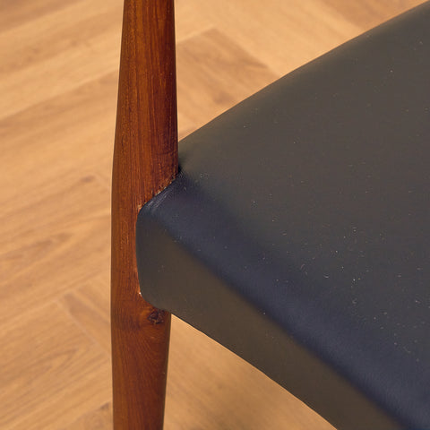 Danish dining chairs in teak by Bernard Peterson and Son