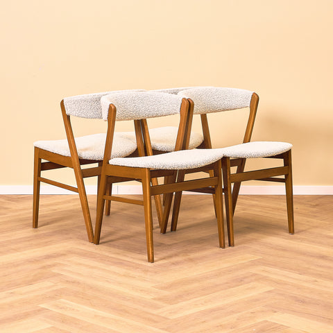 Danish dining chairs in beech by Saxkjøbing Savvaerk & Stolefabrik