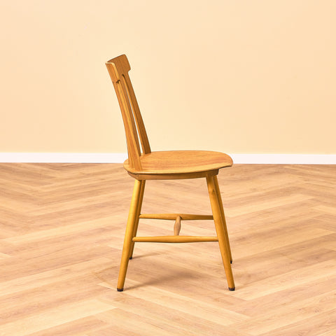 Swedish dining chairs in teak & beech by Jan Hallberg for Edsbyverken, model 'Tallåsen'