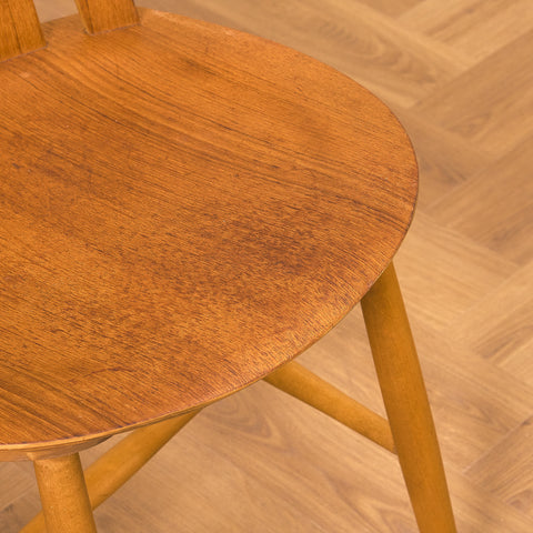 Swedish dining chairs in teak & beech by Jan Hallberg for Edsbyverken, model 'Tallåsen'