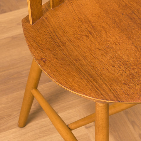 Swedish dining chairs in teak & beech by Jan Hallberg for Edsbyverken, model 'Tallåsen'