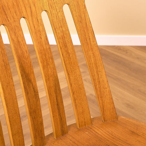 Swedish dining chairs in teak & beech by Jan Hallberg for Edsbyverken, model 'Tallåsen'