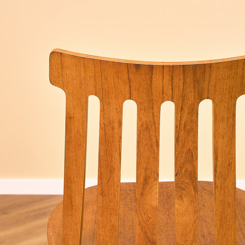Swedish dining chairs in teak & beech by Jan Hallberg for Edsbyverken, model 'Tallåsen'
