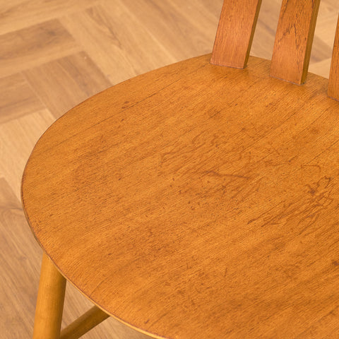 Swedish dining chairs in teak & beech by Jan Hallberg for Edsbyverken, model 'Tallåsen'