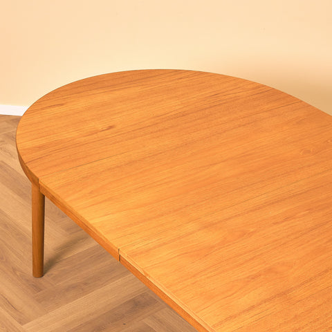 Swedish round dining table in teak