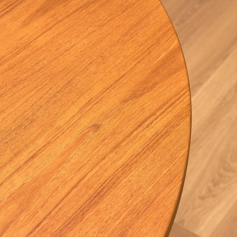 Swedish round dining table in teak