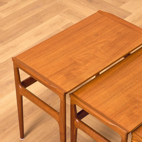 Danish set of nest of tables in teak