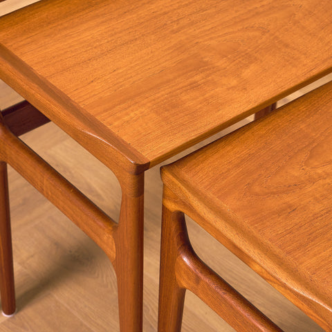 Danish set of nest of tables in teak