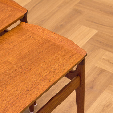 Danish set of nest of tables in teak