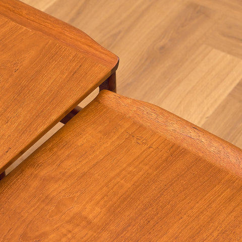 Danish set of nest of tables in teak