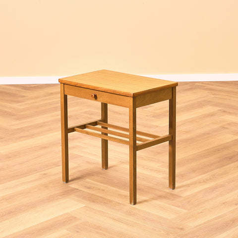 Swedish bedside table in teak and beech