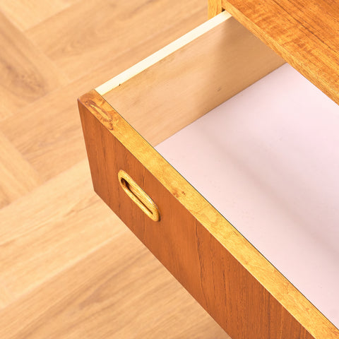 Swedish bedside table in teak & oak