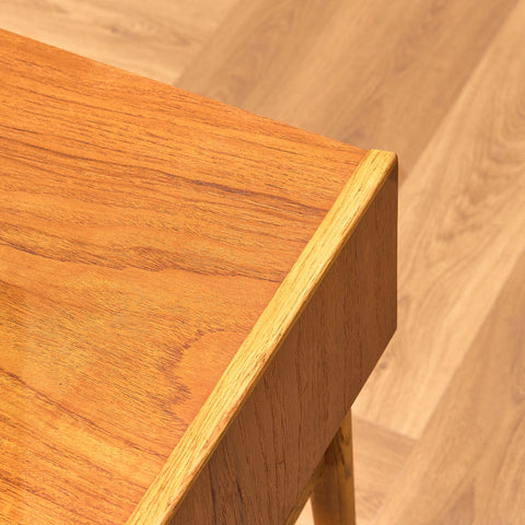 Swedish bedside table in teak & oak
