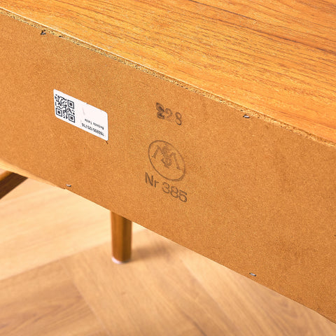Swedish bedside table in teak & oak