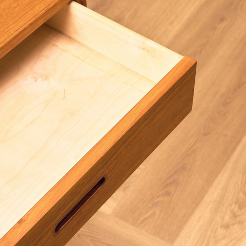 Swedish bedside table in teak