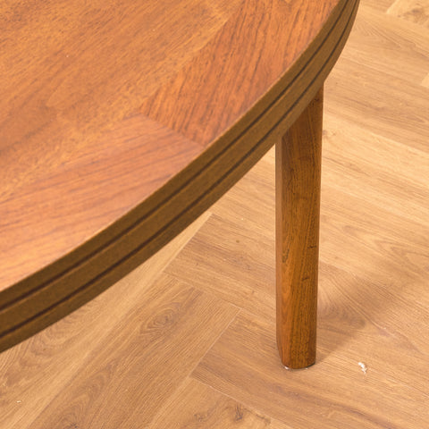 Swedish oval dining table in teak by AB Linde Nilsson, Lammhult