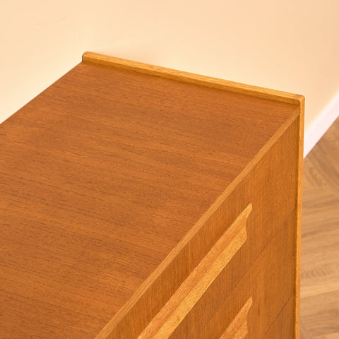Swedish chest of drawers in teak and oak by Nilsson & Co for Häggeryda Möbelfabrik