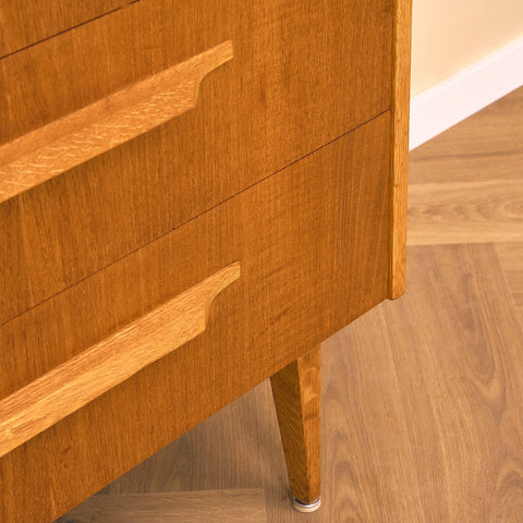 Swedish chest of drawers in teak and oak by Nilsson & Co for Häggeryda Möbelfabrik