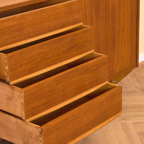 Swedish sideboard in teak and beech by Svenska Möbelfabriken