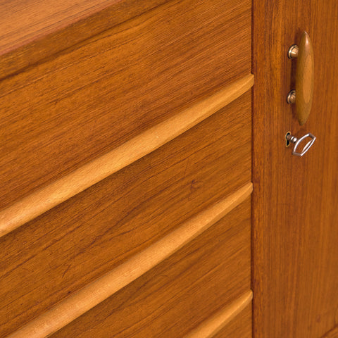 Swedish sideboard in teak and beech by Svenska Möbelfabriken