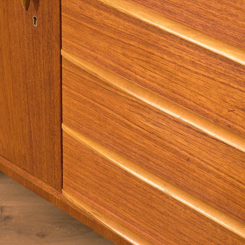 Swedish sideboard in teak and beech by Svenska Möbelfabriken