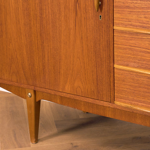 Swedish sideboard in teak and beech by Svenska Möbelfabriken