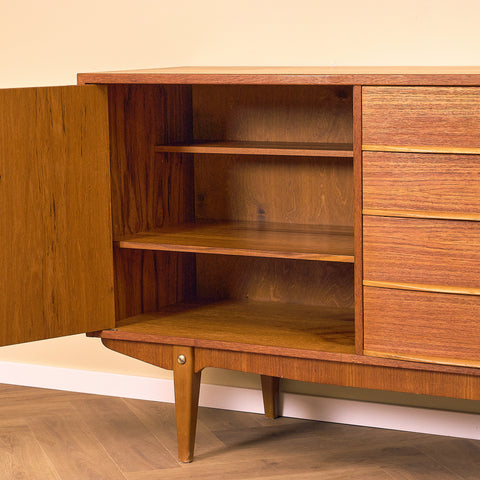 Swedish sideboard in teak and beech by Svenska Möbelfabriken