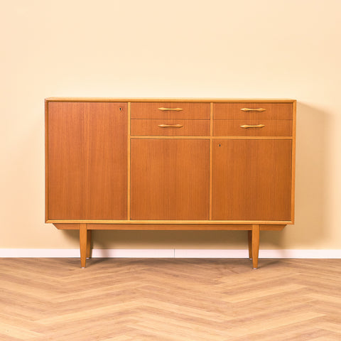 Swedish highboard in teak and oak