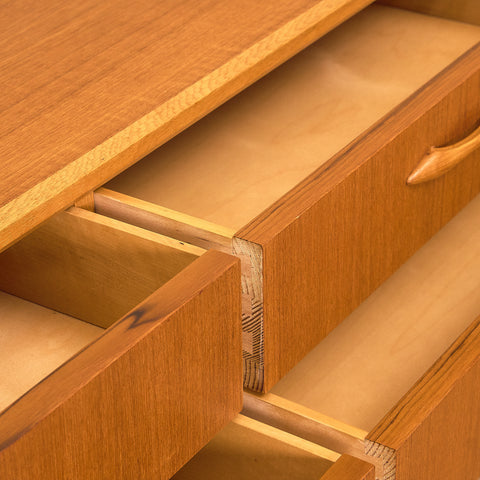 Swedish highboard in teak and oak