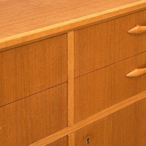Swedish highboard in teak and oak