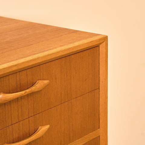 Swedish highboard in teak and oak