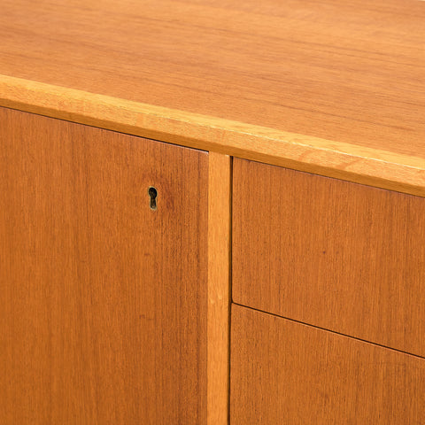 Swedish highboard in teak and oak