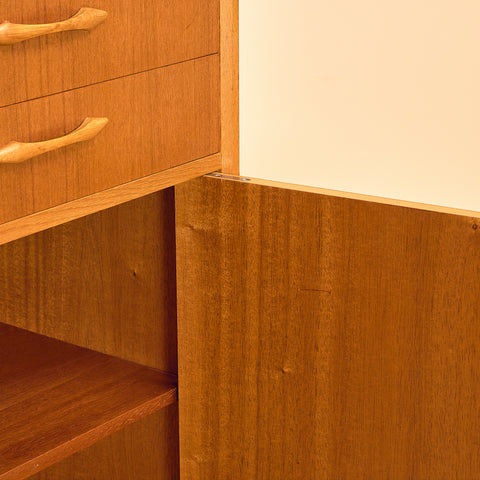 Swedish highboard in teak and oak