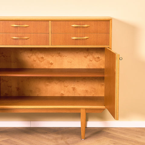 Swedish highboard in teak and oak