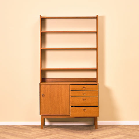 Swedish bookshelf in teak wood