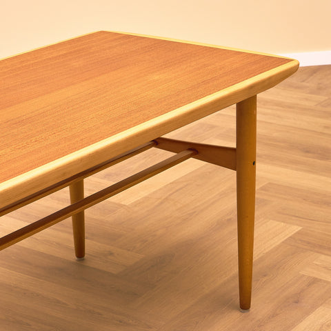 Swedish coffee table in teak and beech