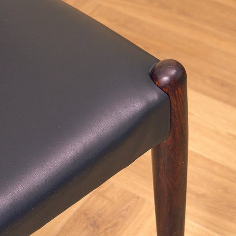 Danish dining chairs in Santos rosewood by Bernard Peterson and Son