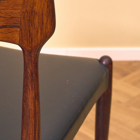 Danish dining chairs in Santos rosewood by Bernard Peterson and Son