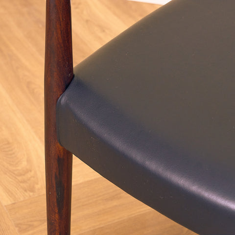 Danish dining chairs in Santos rosewood by Bernard Peterson and Son