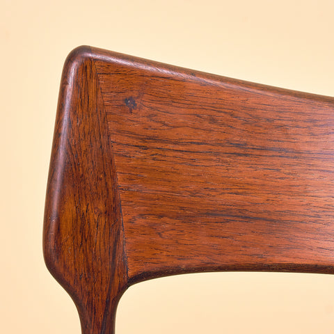 Danish dining chairs in Santos rosewood by Bernard Peterson and Son