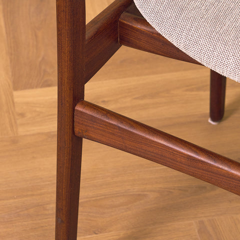 Danish dining chairs in solid walnut by Erik Buch