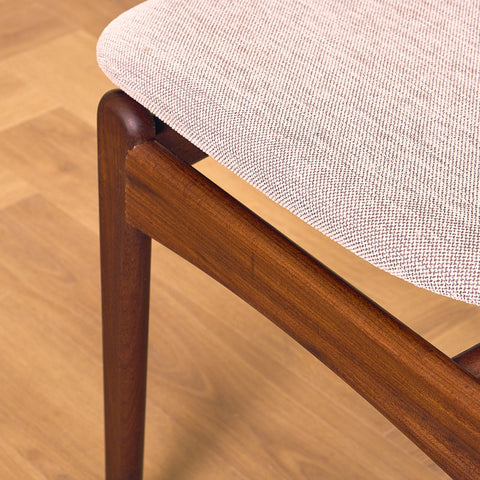 Danish dining chairs in solid walnut by Erik Buch