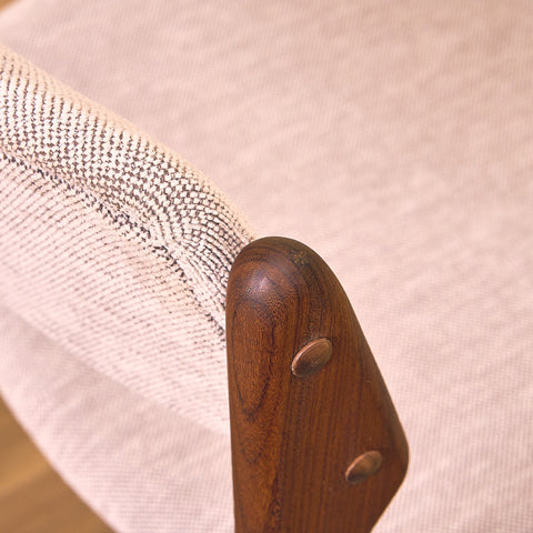 Danish dining chairs in solid walnut by Erik Buch